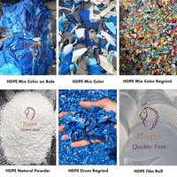 HDPE regrind mix color Injection on bales plastic scrap in Industrial Waste