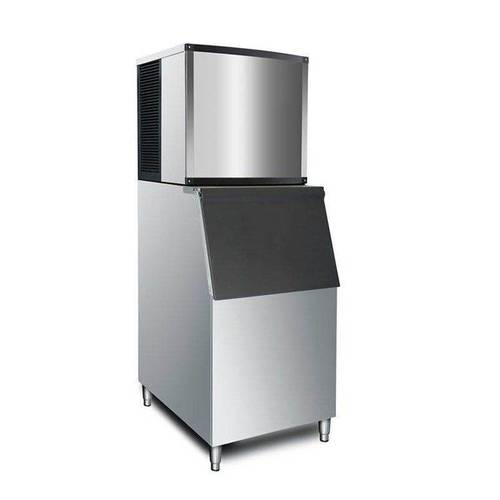 Cube Ice Machine - 66x66x92cm, Stainless Steel, 220v/550w Power, Air Cooled/water Cooled | Automatic Operation, Microcomputer Control, Lcd Monitoring, Self-cleaning Function