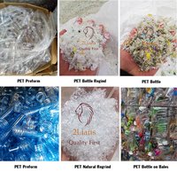 PET Natural Regrind scrap pet bottles Fabric Polyester waste recycled plastic