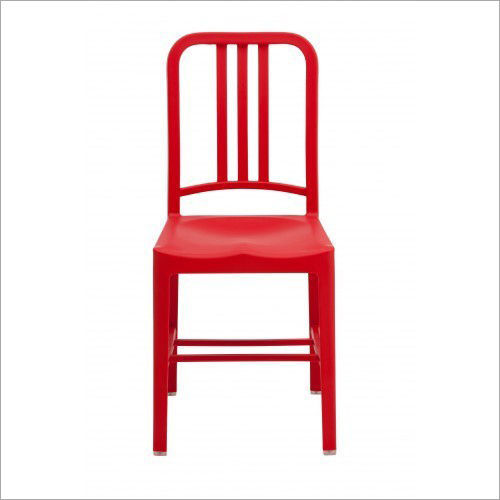 Red Arm Less Plastic Chair