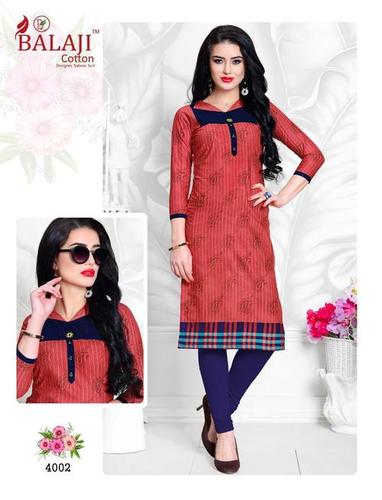 Red Balaji Brand  Stylish Cotton Kurtis