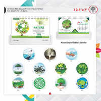 Nature Plastic Stand Table Calender