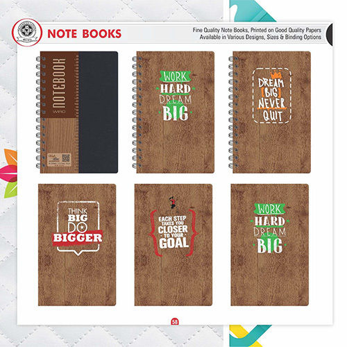 Easy To Use Note Books Calender