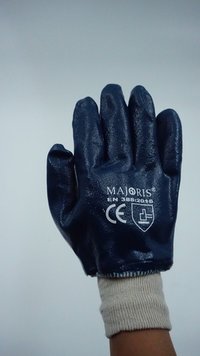 Blue Nitrile Dipped Gloves