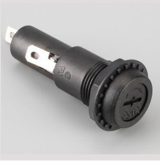Automotive Fuse Holder Panel Mount, Thermosetting Glue, 5x20mm 6x30mm, 15A 250VAC - Reliable Protection, Easy Installation, Multiple Approvals
