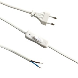 White Electrical Cable With 304 Switch