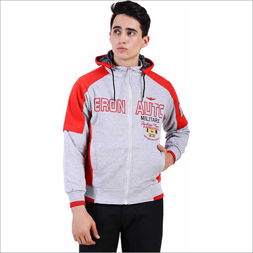 Mens Zipper Printed Sweatshirt