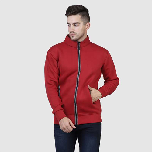 Available In Multicolour Mens Plain Zipper Sweatshirt