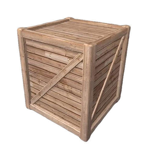 Brown Wooden Shipping Crate