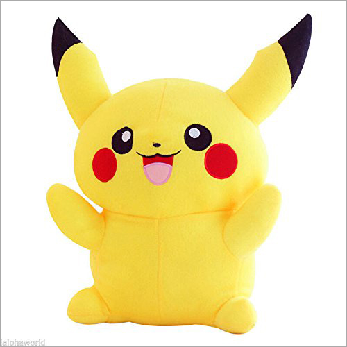 Soft Plush Pikachu Toy - Poly Fiber Stuffing, Available In Various Sizes & Colors | Strong Stitching, Lightweight, Soft Touch, Ideal for Decoration