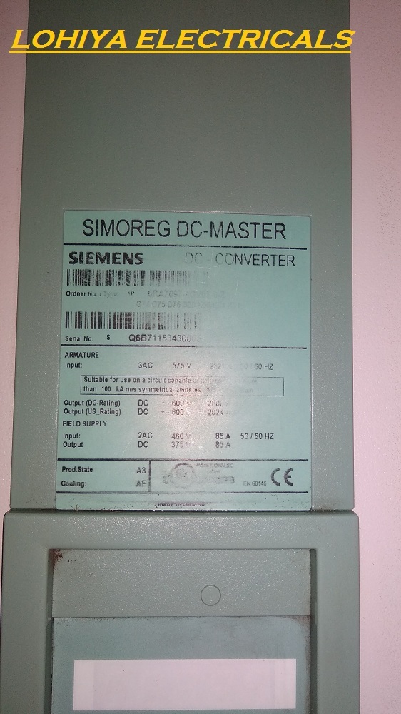 SIEMENS SIMOREG DC-MASTER DRIVE 6RA70 2024 AMP