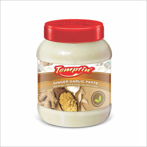 Ginger Garlic Paste - Bottle Packaging | Fresh Ginger Garlic Blend, Preserved with Water, 2 Years Shelf Life