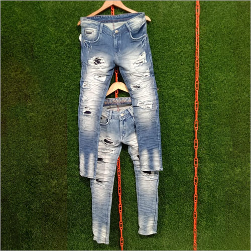 Men's Ripped Distressed Destroyed Pants Straight Leg Slim Fit Washed Denim  Vintage Jeans - Walmart.com