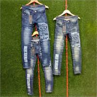 Mens Stylish Printed Jeans