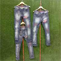 Mens Casual Printed Jeans