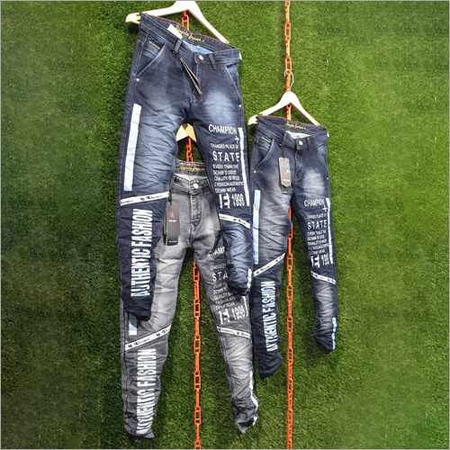 Mens Narrow Bottom Printed Jeans Age Group: <16 Years