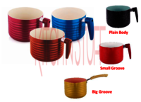 Ceramic Coated Milk Pot - Aluminum, 12.0x11.0 Cm, 14.0x12.0 Cm, 16.0x13.0 Cm, Fixed & Unfixed Handles, Induction Bottom Options, Soft Touch Handles