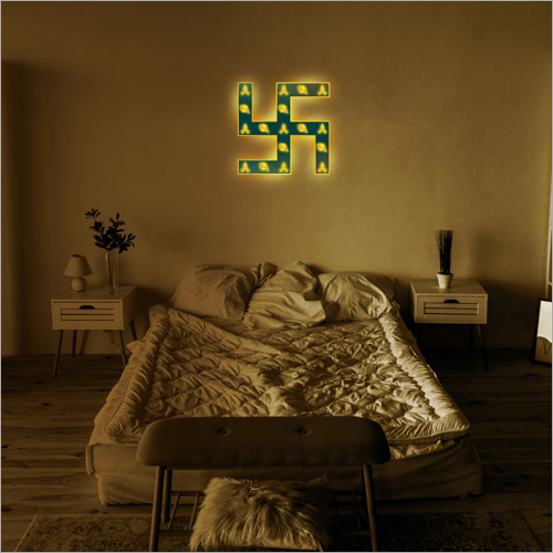 Bedroom Decor Swastik Wall Frame Lamp