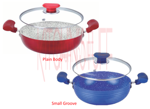 Ceramic Coated Kadai - Color: As Per Requirement