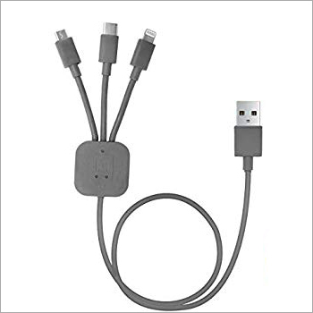 Black 3 In 1 Mobile Charger Cable