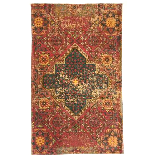 Screen Print Cotton Rugs Back Material: Anti-Slip Latex