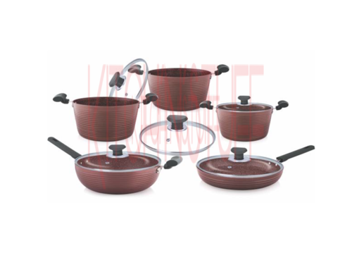 As Per Requirement Cookware Set - 10 Pcs. Chocolate