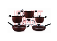 Cookware Set - Aluminum, 20.0 / 24.0 / 28.0 Cm , Ceramic Coated Finish, Custom Color Options, Lightweight Design, Ergonomic Handles, 10-piece Collection