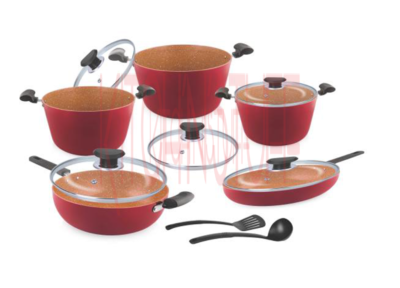 As Per Requirement Cookware Set - 12 Pcs. Almond