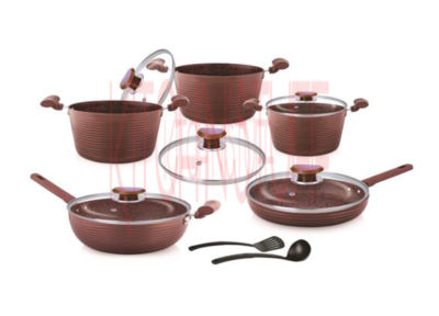 Cookware Set - 12 Pcs. Deluxe Chocolate