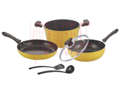 Cookware Set - 6 Pcs. Dark Rock - Color: As Per Requirement