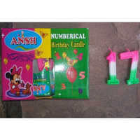 Colored Number Candle - Wax Material, Various Sizes , Vibrant Colors - Flick-free Flame, No Harmful Smoke, Ideal For Birthdays And Anniversaries
