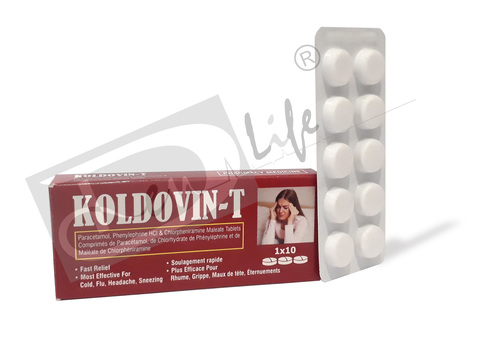 Paracetamol, Phenylephrine Hydrochloride & Chlorpheniramine Maleate Tablets