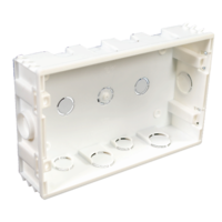 Pressfit Tejas Concealed Wall Mounting Boxes - Plastic, 1 To 18 Module Size, White Color | Robust Durability, Easy Installation, Conduit Fitting Provisions