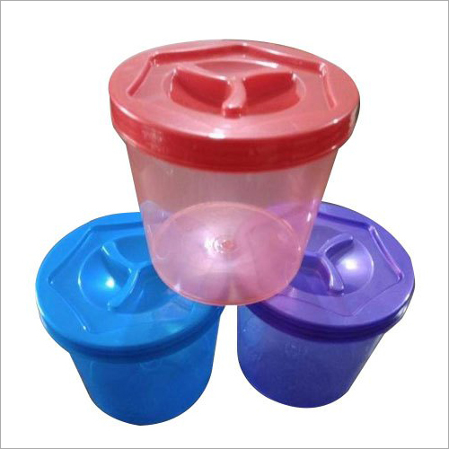 Colored Plastic Container - Plastic Material, Multi-Size, Multicolor | Versatile Food Storage Solution, Ideal for Pantry and Lunch Boxes