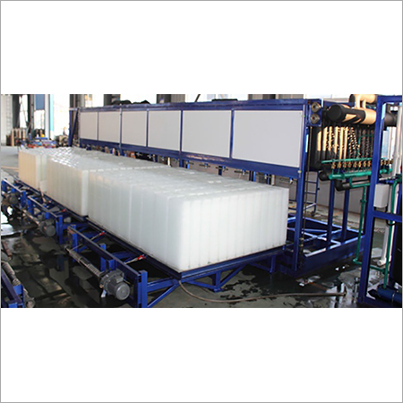 Block Ice Machine - 220-440 Volt Direct Refrigeration, New Blue AC Powered with Refrigeration Compressor for Efficient Ice Making