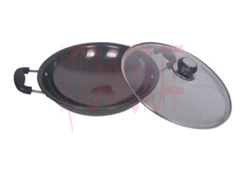 Premium Hard Anodized Cooking Wok - Color: As Per Requirement