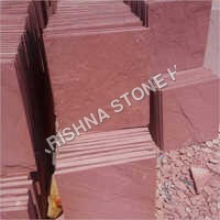Natural Plain Agra Red Rough Stone - Natural Sandstone, Custom Sizes, Red, 70-80 Mpa Compressive Strength | Weather-resistant, Non-slip, Frost Resistant