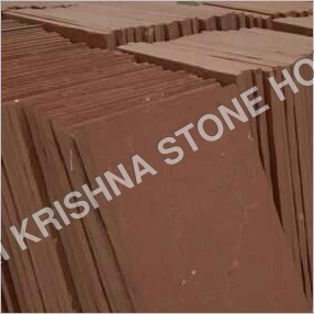 Rectangular Shaped Agra Red Rough Stone