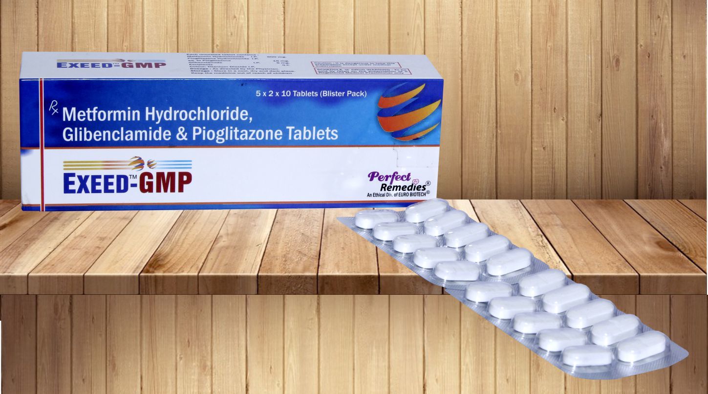 Metformin-500 mg, Glibenclamide 5 mg & Pioglitazone 15 mg