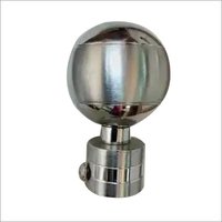Metal Curtain Brackets - Stainless Steel, 2.5 Inches Round | Silver Finish, Screw-on Installation, Lightweight 0.5 Lbs, Single Bracket