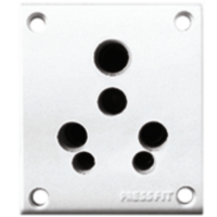 White Pressfit Gold 16 Amp Switch Socket