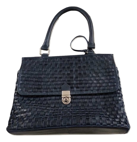 Deep Blue Genuine Leather Handbags For Women