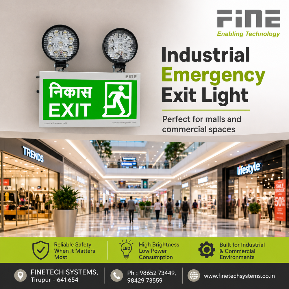 Industrial Exit light ( English & Kannada )