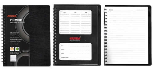 Durable Polycover Nescafe Size Single Subject Premium Wiro Notebook - 70 Gsm, Single Ruled, 160 Pages