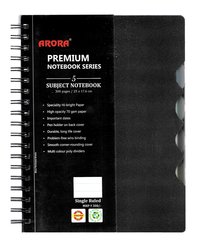 Nescafe Size 5 Subject Premium Wiro Notebook - 70 GSM, Single Ruled, 300 Pages