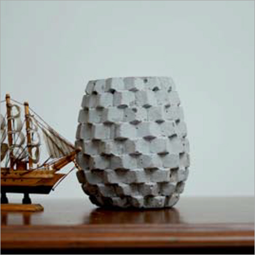 Pineapple Shape Planter - Concrete Material , Grey Color for Gardening Purpose