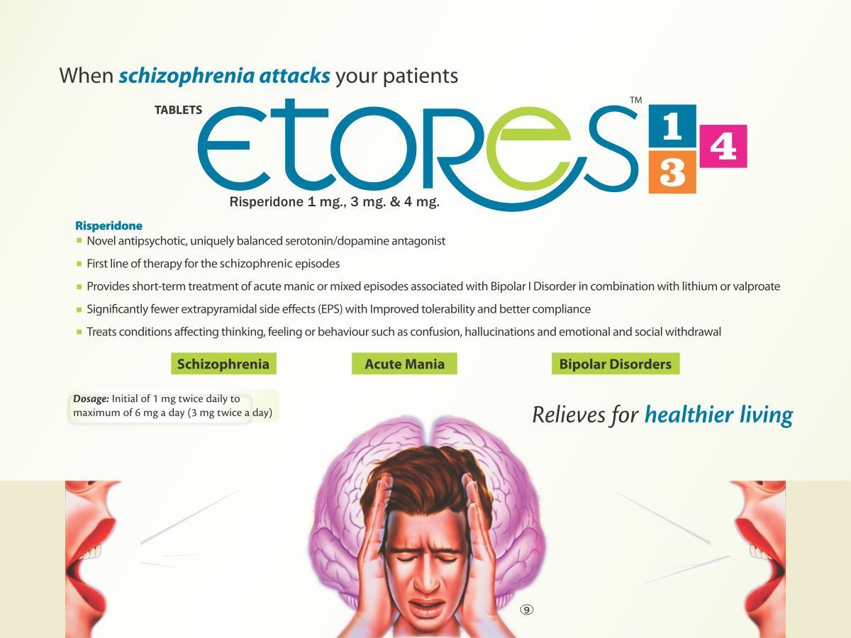 Risperidone 1 mg & 3 mg