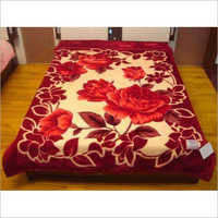 Flower Printed Mink Blanket