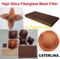 Filtro de acoplamiento alto de la fibra de vidrio de la silicona para el uso de la fundicin