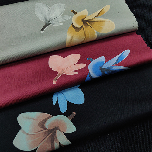 Satin Floral Print Fabric